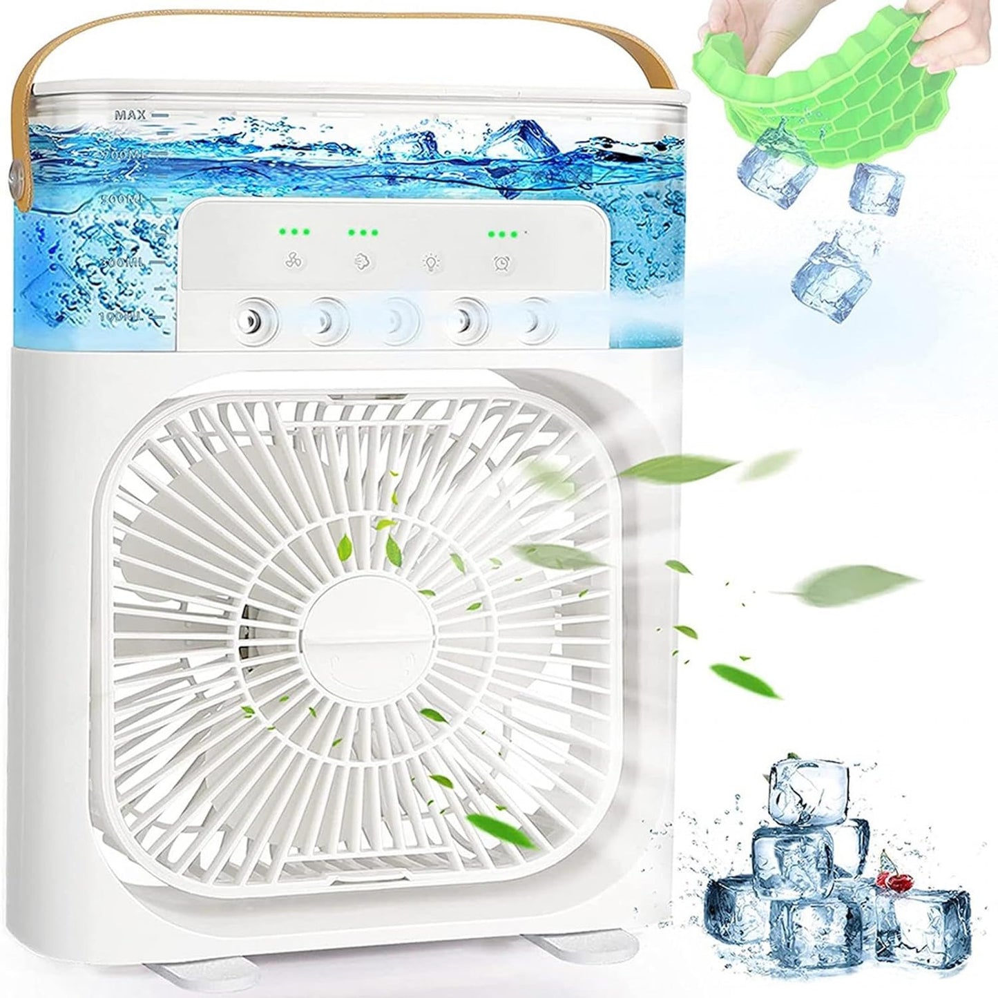 BreezyLit™ | Portable Air Cooler Fan with LED Lights