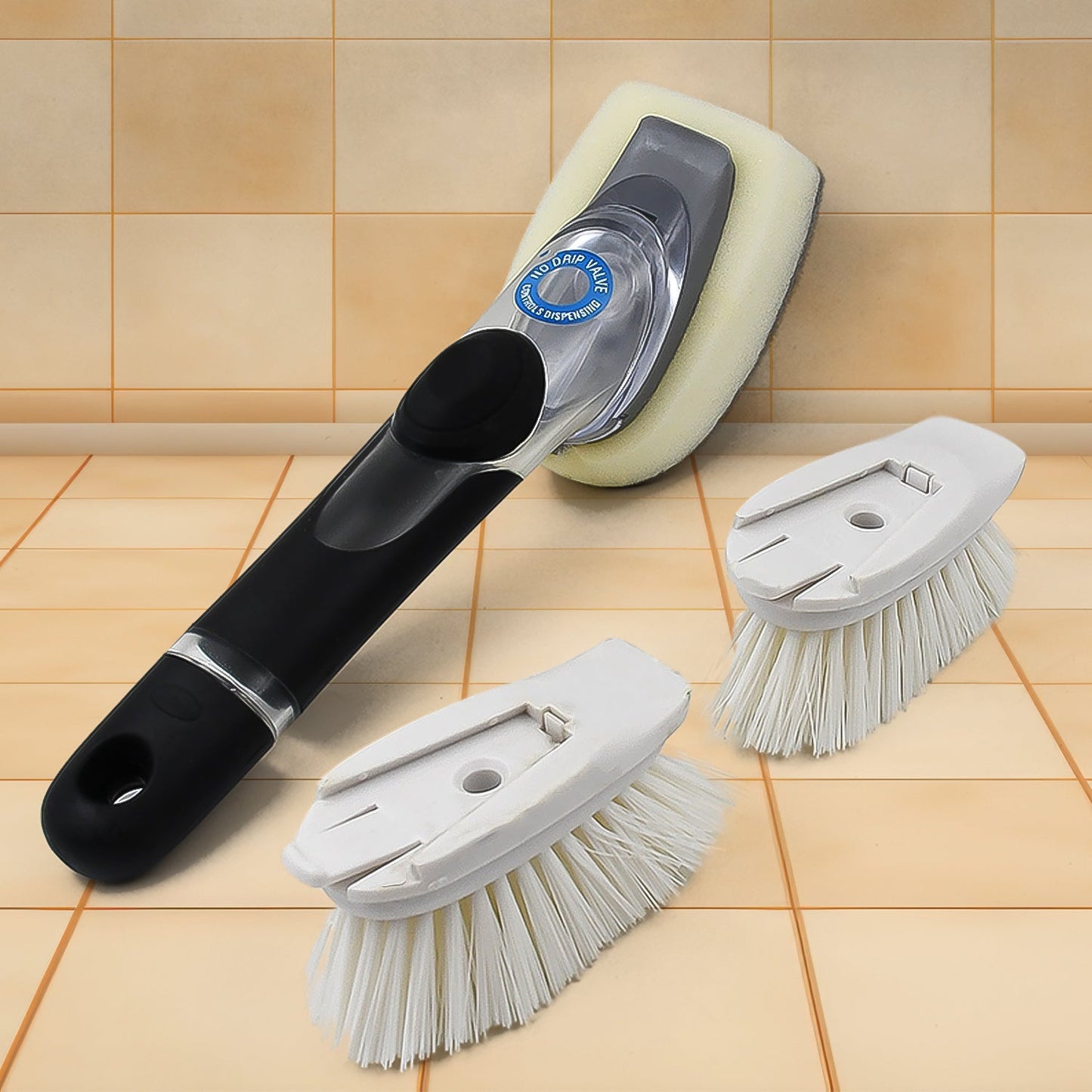 Dish Scrubber With Soap Dispenser