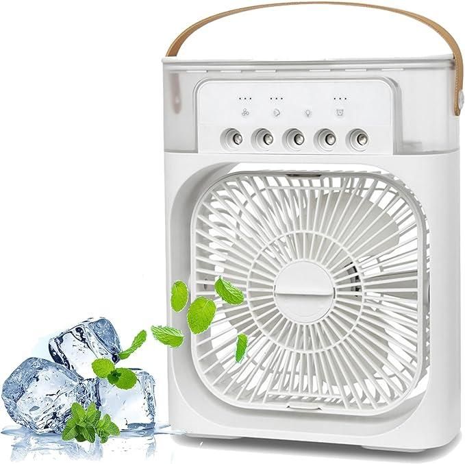 Portable Humidifier Air Cooler Fan with LED Lights