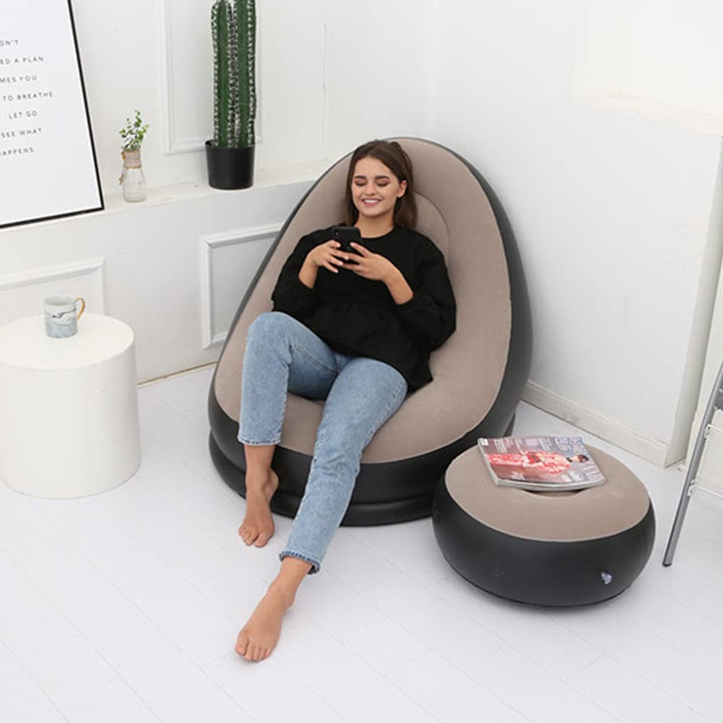 Inflatable Sofa Lounge Chair Ottoman