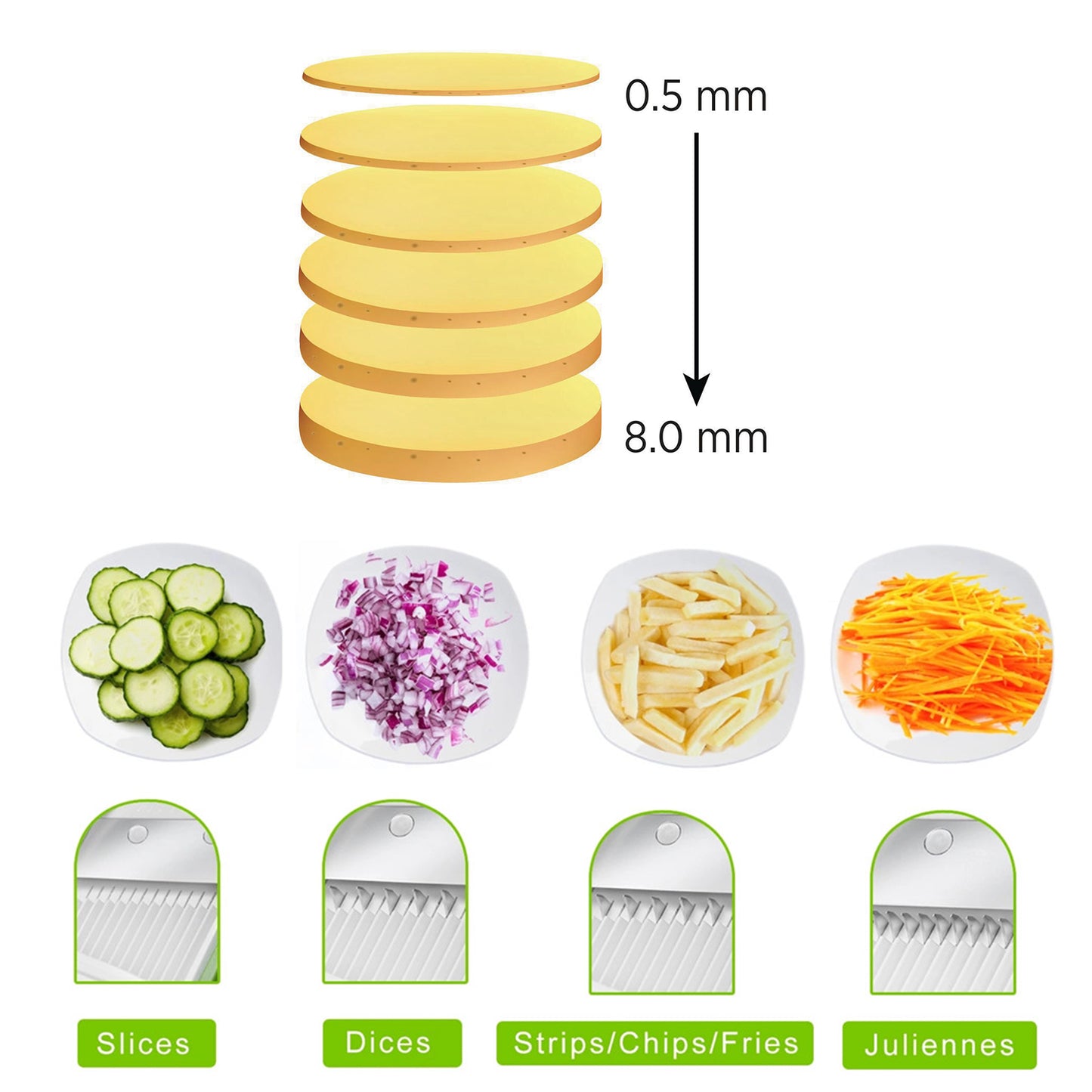 Multi Functional Adjustable Hand Press Vegetables Chopper