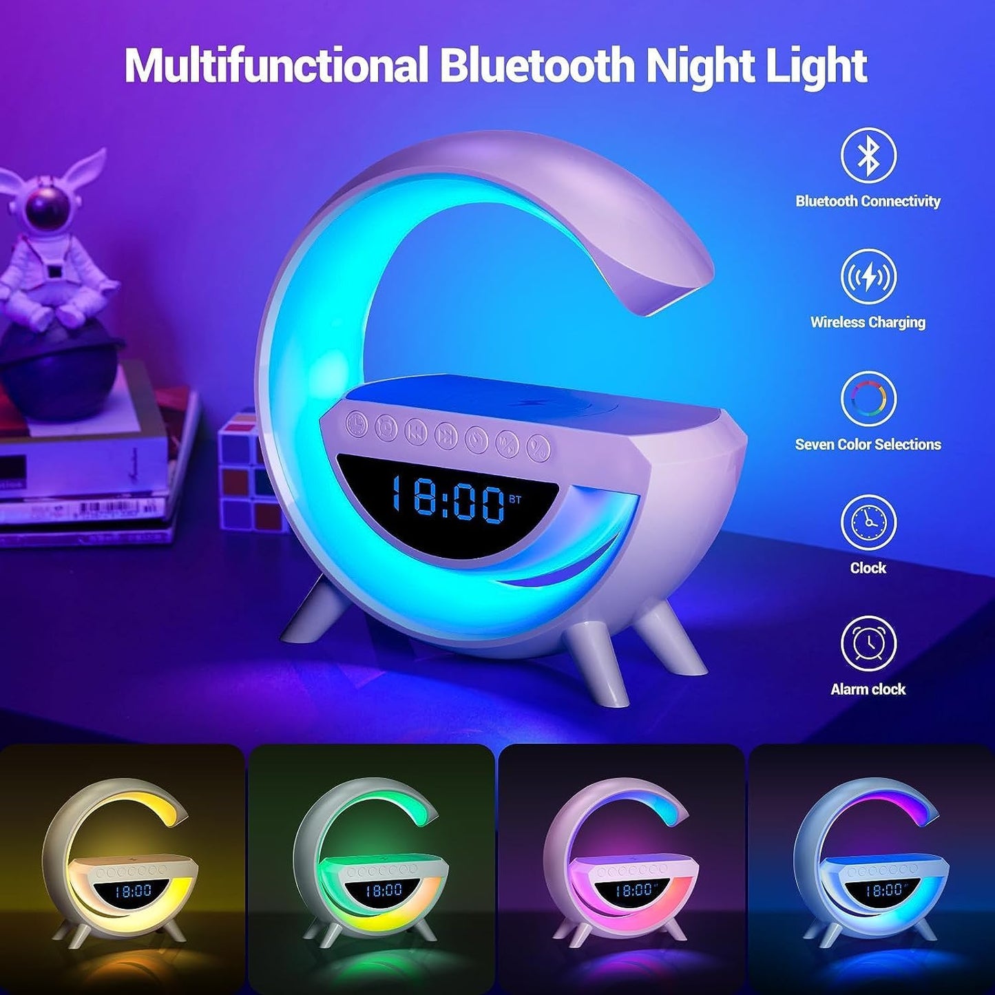 3-in-1 Lamp Bluetooth Speaker With Fast Wireless Charging