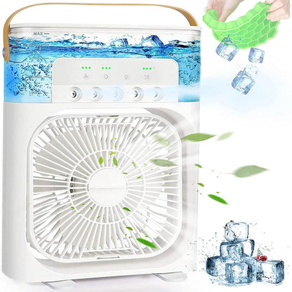 BreezyLit™ | Portable Air Cooler Fan with LED Lights