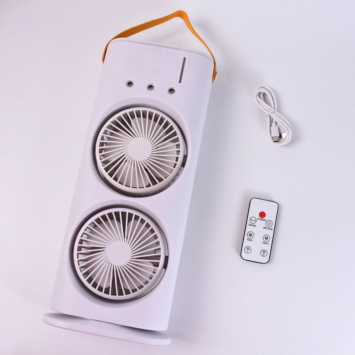 Electric Fan Desktop Double-head Powerful Air Cooler (1 Pc  With Remote)